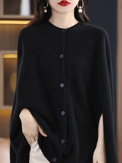 Merino Wool Shawl Cape Cardigan Limited Edition