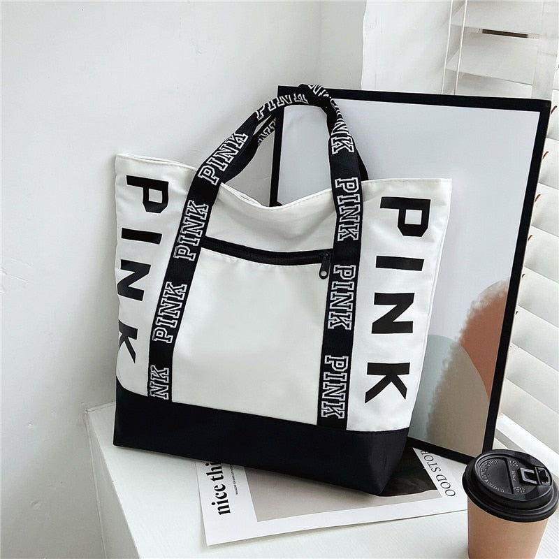 PINK Letter Tote Handbag