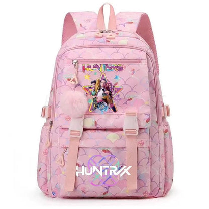 Demon Hunters Anime Backpack - Lightweight Canvas School Bag