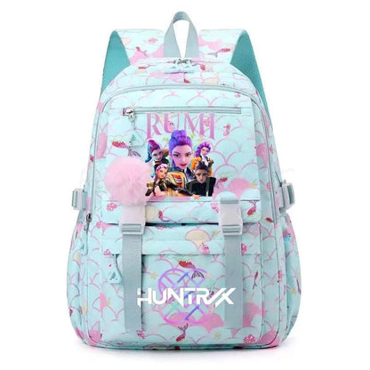 Demon Hunters Anime Backpack - Lightweight Canvas School Bag