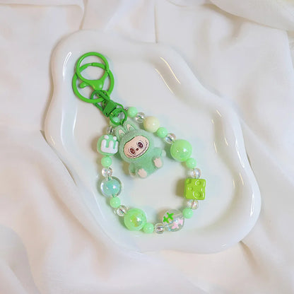 Labubu Doll Beaded Keychain