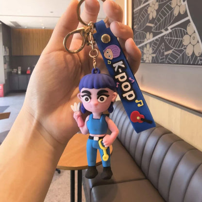 K-Pop Demon Hunters Anime Doll Keychain