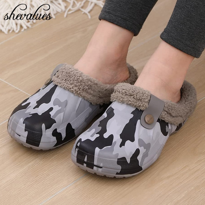 Unisex Plush Fur Clogs