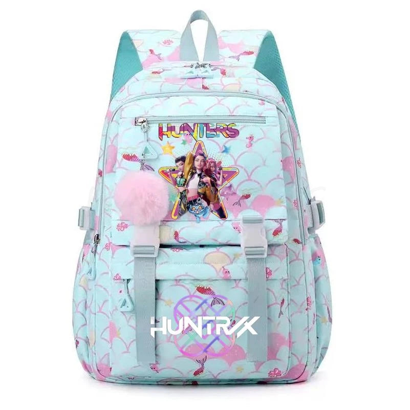 Demon Hunters Anime Backpack - Lightweight Canvas School Bag