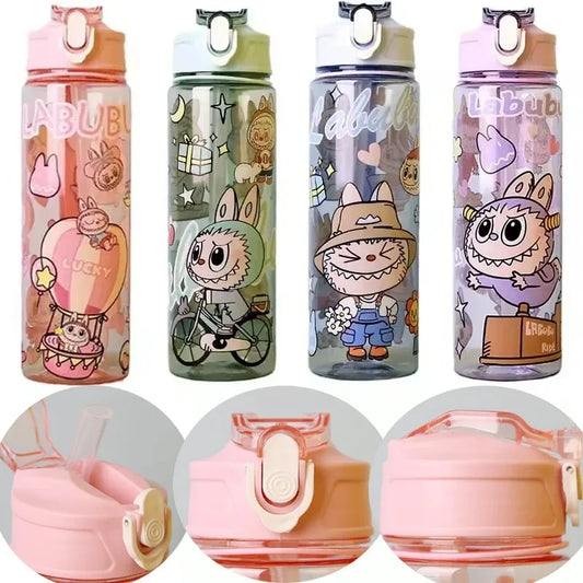 Labubu Plastic Water Bottle with Handle