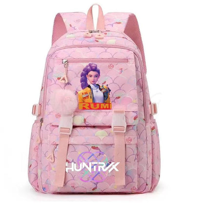 Demon Hunters Anime Backpack - Lightweight Canvas School Bag