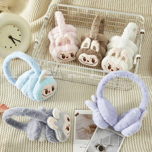 Inspired by Labubu Plush Earmuffs