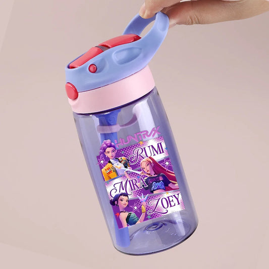 KPop Demon Hunters Kids Water Bottle with Straw