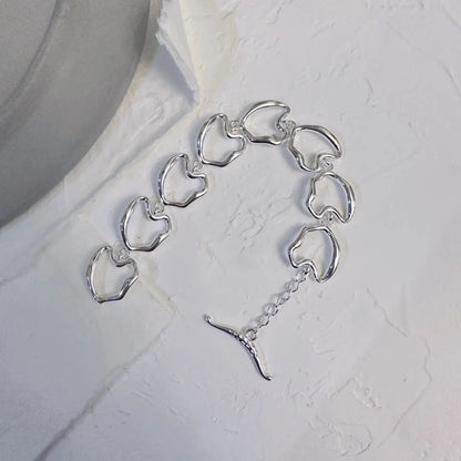 925 Sterling Silver Punk Geometric Bead Bracelet