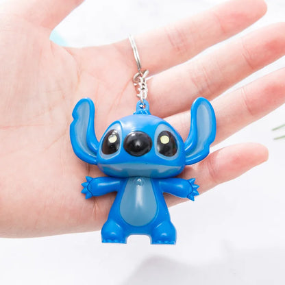 Lilo and Stitch Angel LED Sound Keychain