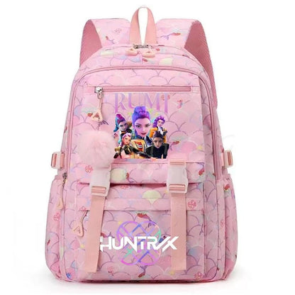 Demon Hunters Anime Backpack - Lightweight Canvas School Bag