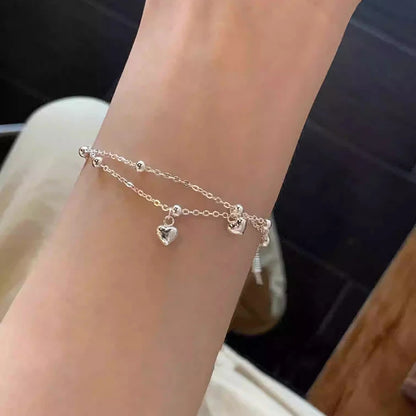 925 Sterling Silver Punk Geometric Bead Bracelet