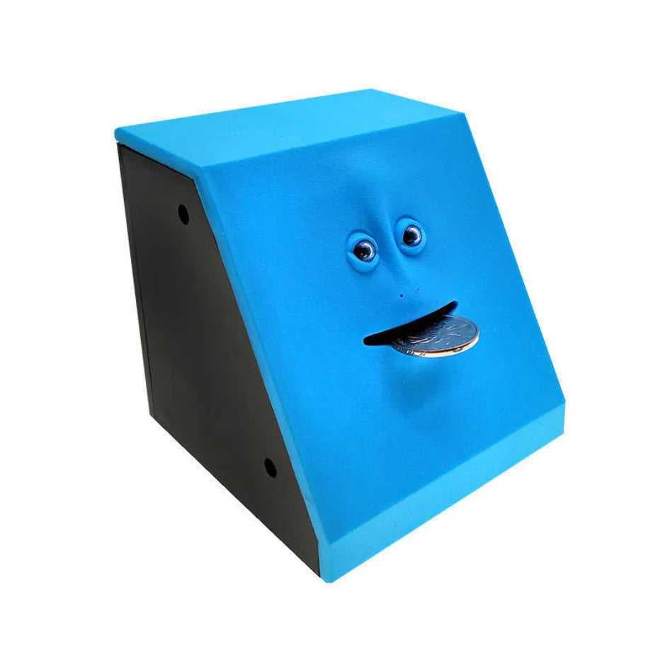 Fun Face Piggy Banks Eating Coin Money Saving Box Automatic Coin Eating Savings Piggy Bank Creative Toys Gift for Kids