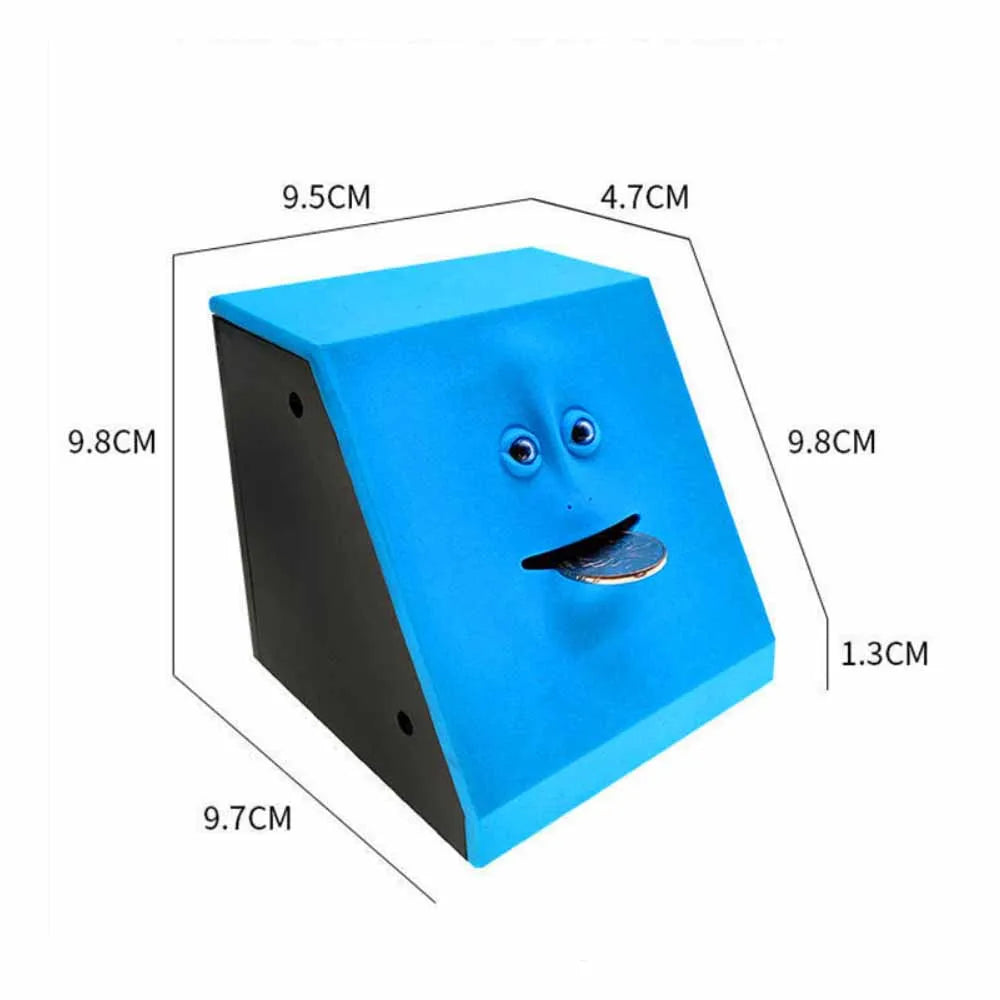 Fun Face Piggy Banks Eating Coin Money Saving Box Automatic Coin Eating Savings Piggy Bank Creative Toys Gift for Kids