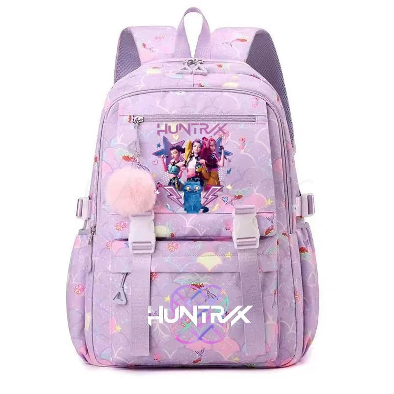 Demon Hunters Anime Backpack - Lightweight Canvas School Bag