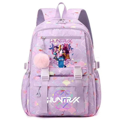 Demon Hunters Anime Backpack - Lightweight Canvas School Bag