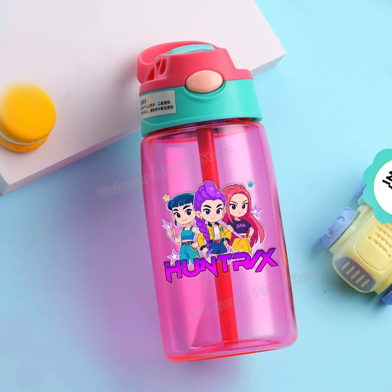 KPop Demon Hunters Kids Water Bottle with Straw