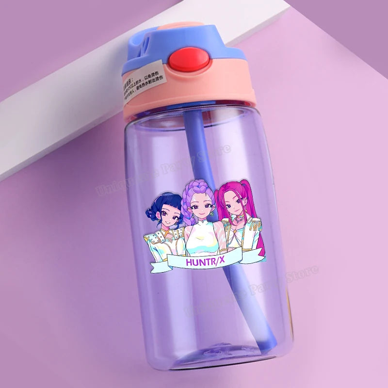 KPop Demon Hunters Kids Water Bottle with Straw