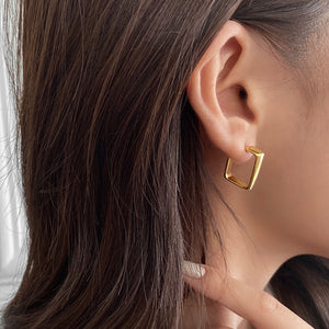 Gold Plated Small Circle Loop Earrings