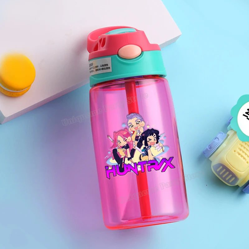 KPop Demon Hunters Kids Water Bottle with Straw