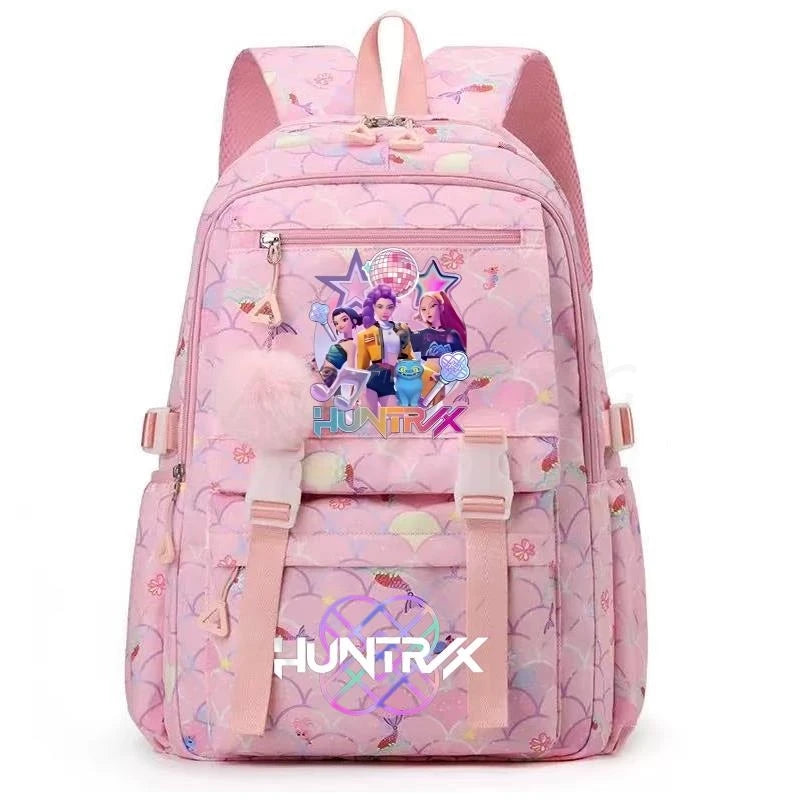 Demon Hunters Anime Backpack - Lightweight Canvas School Bag