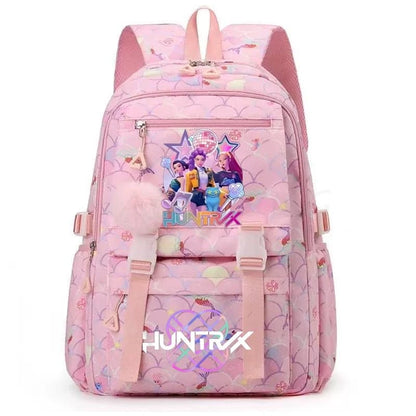 Demon Hunters Anime Backpack - Lightweight Canvas School Bag