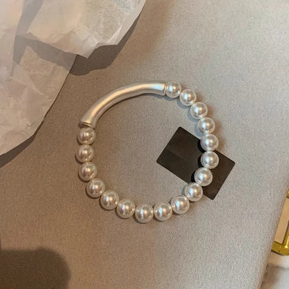 925 Sterling Silver Punk Geometric Bead Bracelet