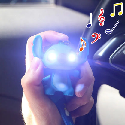 Lilo and Stitch Angel LED Sound Keychain