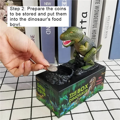 Eating Money Dinosaur Piggy Bank, Cartoon Money Safe Piggy Bank, Children's Birthday Gift Toy, Cash Coin Storage Box, Coin Bank