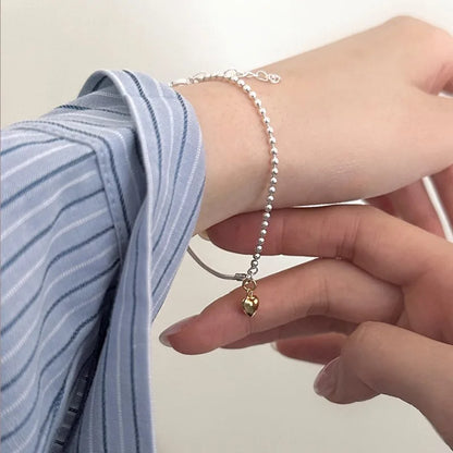 925 Sterling Silver Punk Geometric Bead Bracelet