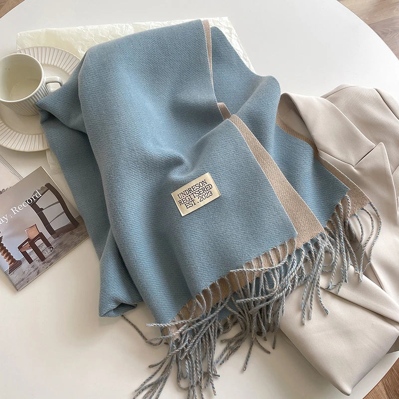 Luxury Women's Double Sided Cashmere Scarf