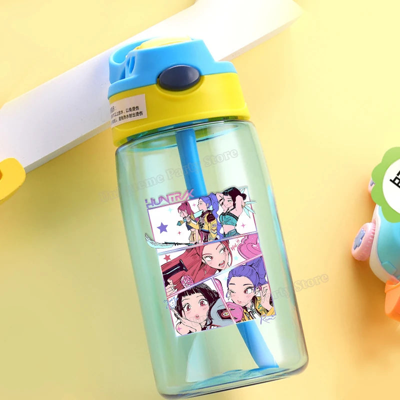 KPop Demon Hunters Kids Water Bottle with Straw