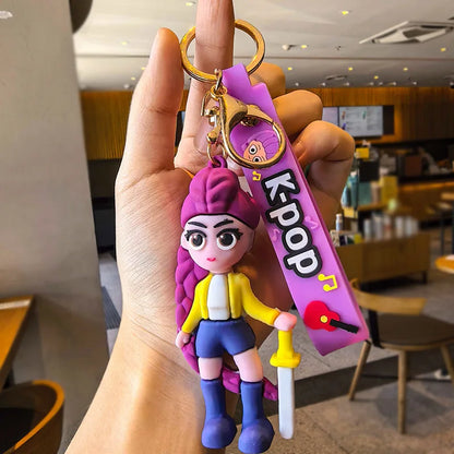 K-Pop Demon Hunters Anime Doll Keychain