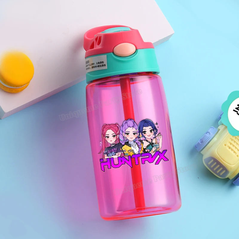 KPop Demon Hunters Kids Water Bottle with Straw