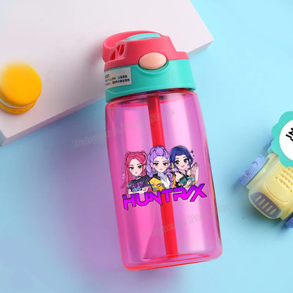 KPop Demon Hunters Kids Water Bottle with Straw