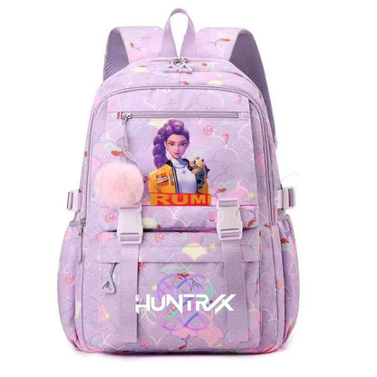 Demon Hunters Anime Backpack - Lightweight Canvas School Bag