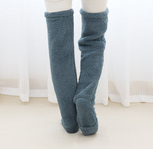 Over Knee High Plush Footless Long Socks / Leg Warmers