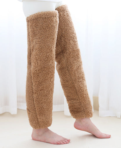 Over Knee High Plush Footless Long Socks / Leg Warmers