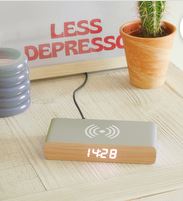 Rise 2 in 1 Bedside Alarm Clock and Wireless Charger