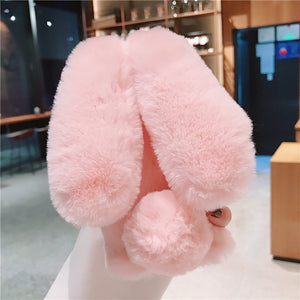 3D Plush Rabbit Ear Furry Phone Case