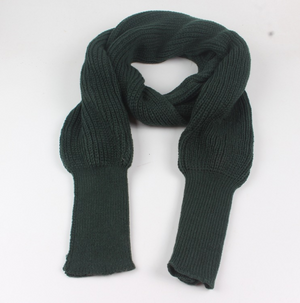 Knitted Wrap Scarf With Sleeves
