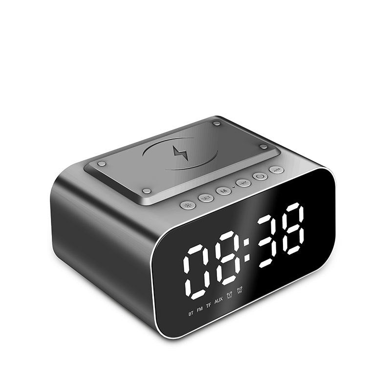 Wireless Charging Bluetooth Speaker LED Clock