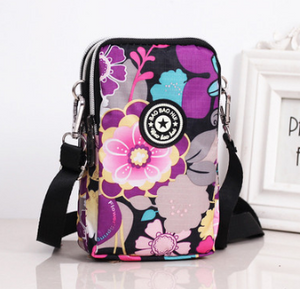 Patterned Crossbody Mobile Bag