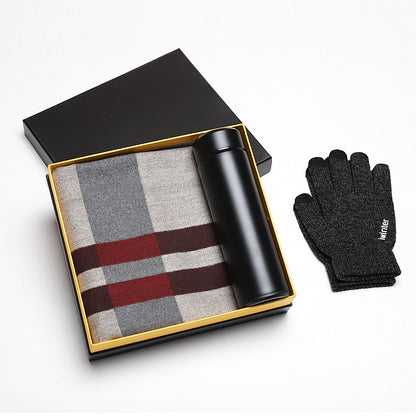 Men's Luxury Scarf & Touch Screen Glove Gift Set