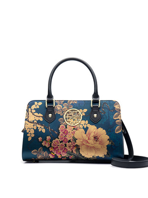 Luxury Silk Floral Handbag
