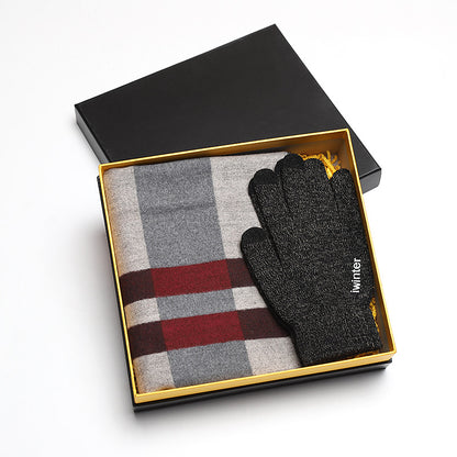 Men's Luxury Scarf & Touch Screen Glove Gift Set