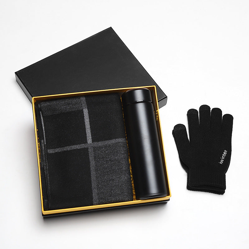 Men's Luxury Scarf & Touch Screen Glove Gift Set