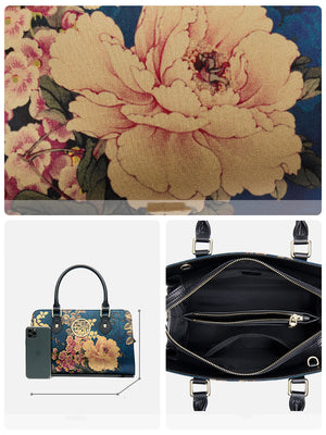 Luxury Silk Floral Handbag