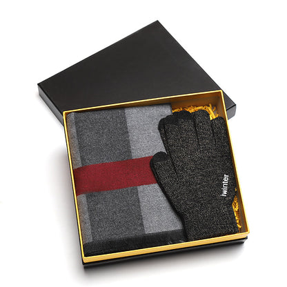 Men's Luxury Scarf & Touch Screen Glove Gift Set