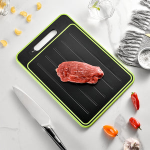 4 in 1 Double-Side Chopping Board With Defrosting Function